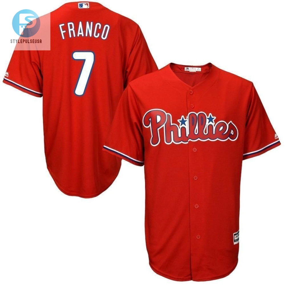 Maikel Franco Philadelphia Phillies Official Cool Base Player Jersey  Scarlet 