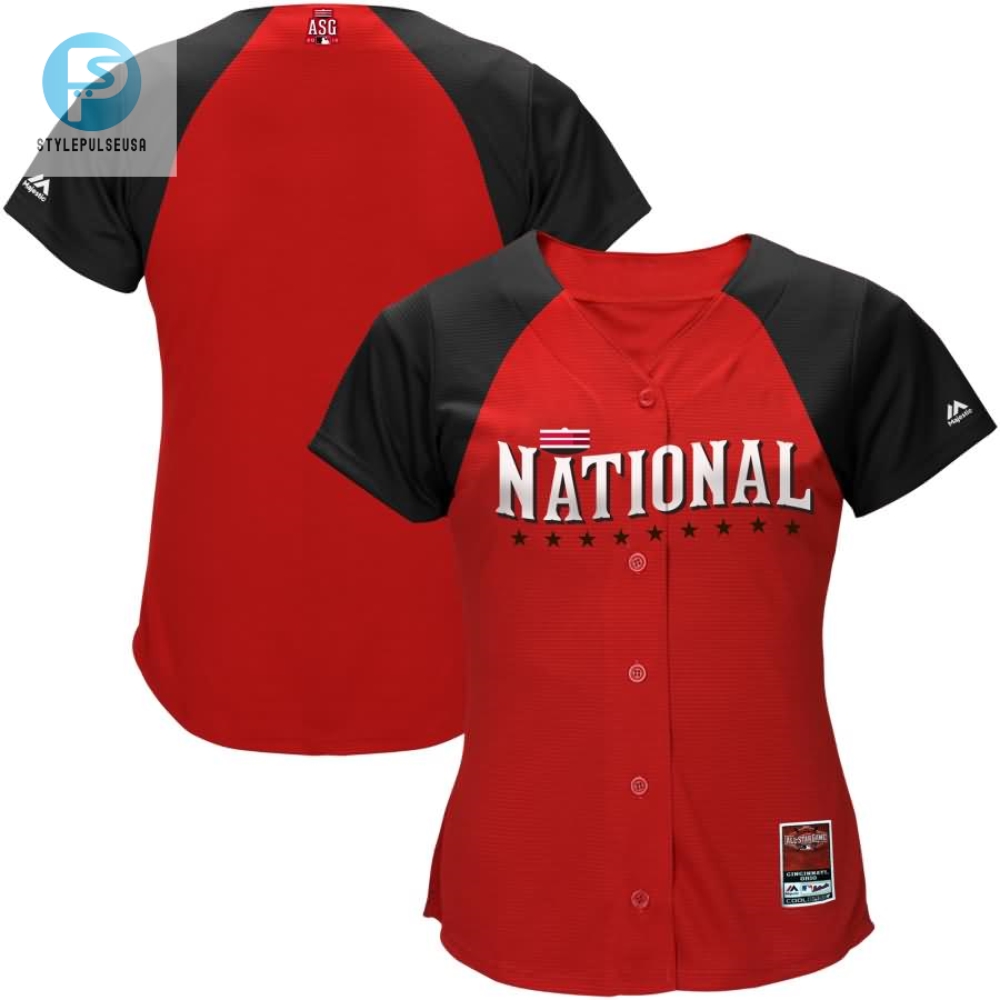 Majestic Womens 2015 Mlb Allstar Game National League Cool Base Batting Practice Jersey  Red 