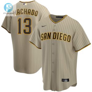 Manny Machado 13 San Diego Padres Alternate Player Men Jersey Tan Jersey stylepulseusa 1 1