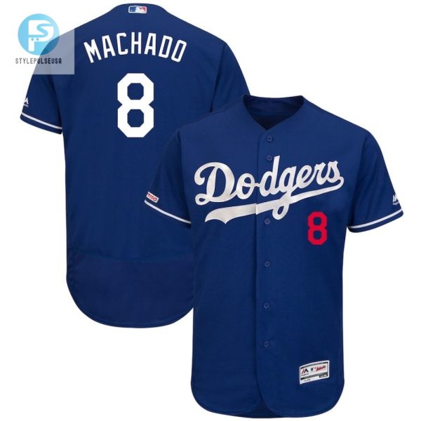 Manny Machado 8 Los Angeles Dodgers Majestic Collection Flex Base Player Elite Jersey Royal stylepulseusa 1