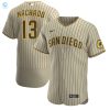 Manny Machado San Diego Padres Alternate Authentic Player Jersey Tan Mlb stylepulseusa 1