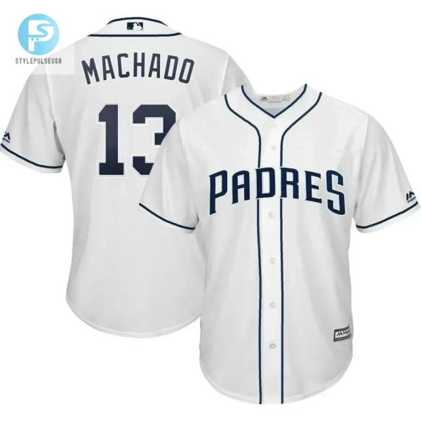 Manny Machado San Diego Padres Official Cool Base Player Jersey White stylepulseusa 1