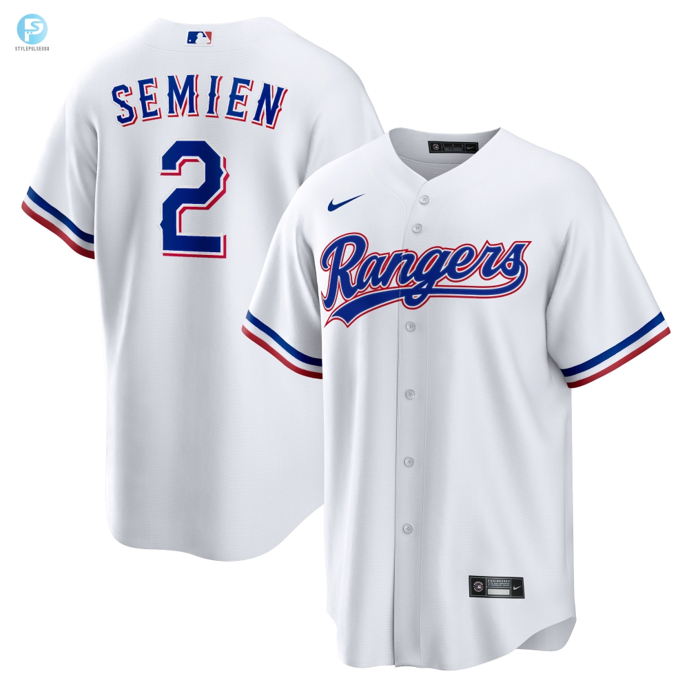 Marcus Semien Texas Rangers Home Replica Player Jersey  White Mlb 