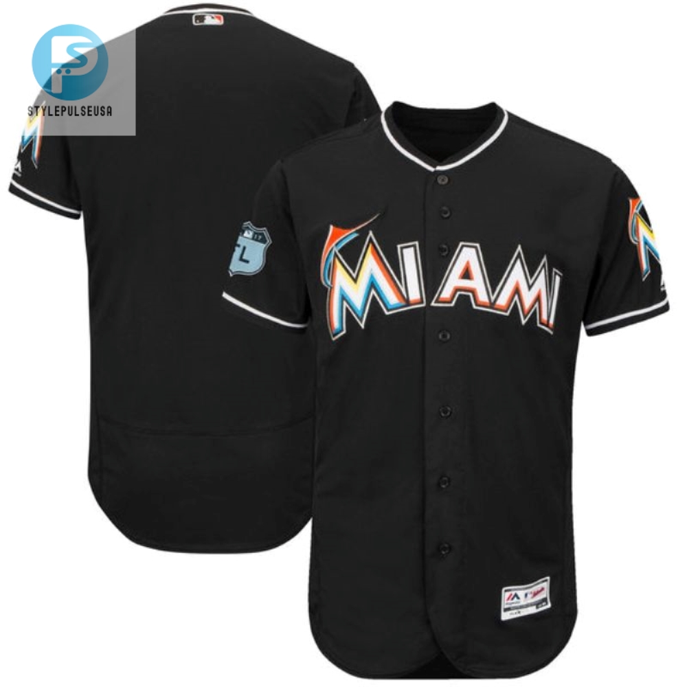 Marlins Black Mlb 2017 Spring Brandedition Personalized Jersey stylepulseusa 1