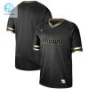 Marlins Mlb Gold Brandedition Black Personalized Jersey stylepulseusa 1