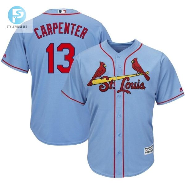 Matt Carpenter St. Louis Cardinals Alternate Cool Base Player Jersey Horizon Blue stylepulseusa 1