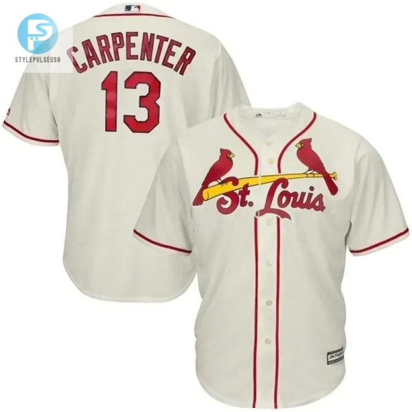 Matt Carpenter St. Louis Cardinals Cool Base Player Jersey Cream stylepulseusa 1