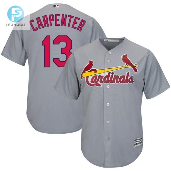 Matt Carpenter St. Louis Cardinals Official Cool Base Player Jersey Gray stylepulseusa 1