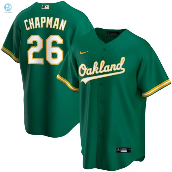 Matt Chapman Oakland Athletics Alternate Replica Player Jersey Kelly Green Mlb stylepulseusa 1