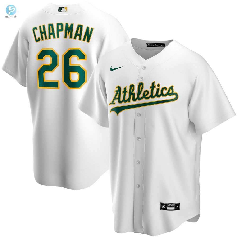 Matt Chapman Oakland Athletics Home Replica Player Jersey  White Mlb 