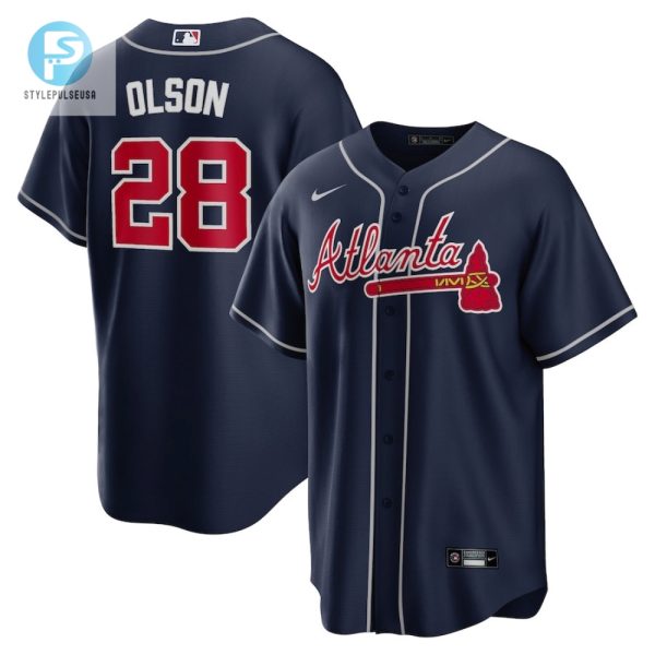 Matt Olson 28 Jersey Atlanta Braves Alternate Player Men Jersey Navy stylepulseusa 1