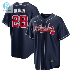 Matt Olson 28 Jersey Atlanta Braves Alternate Player Men Jersey Navy stylepulseusa 1 1