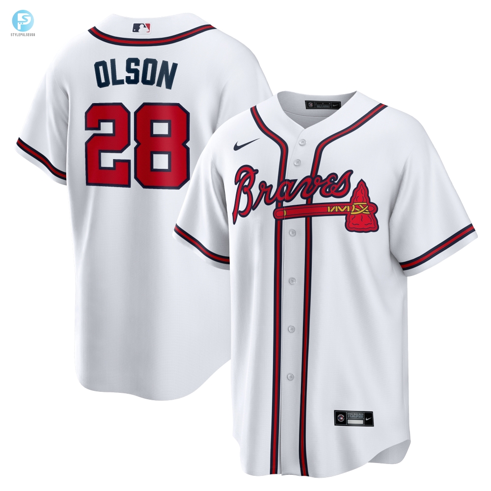 Matt Olson Atlanta Braves Home Replica Player Jersey  White Mlb 