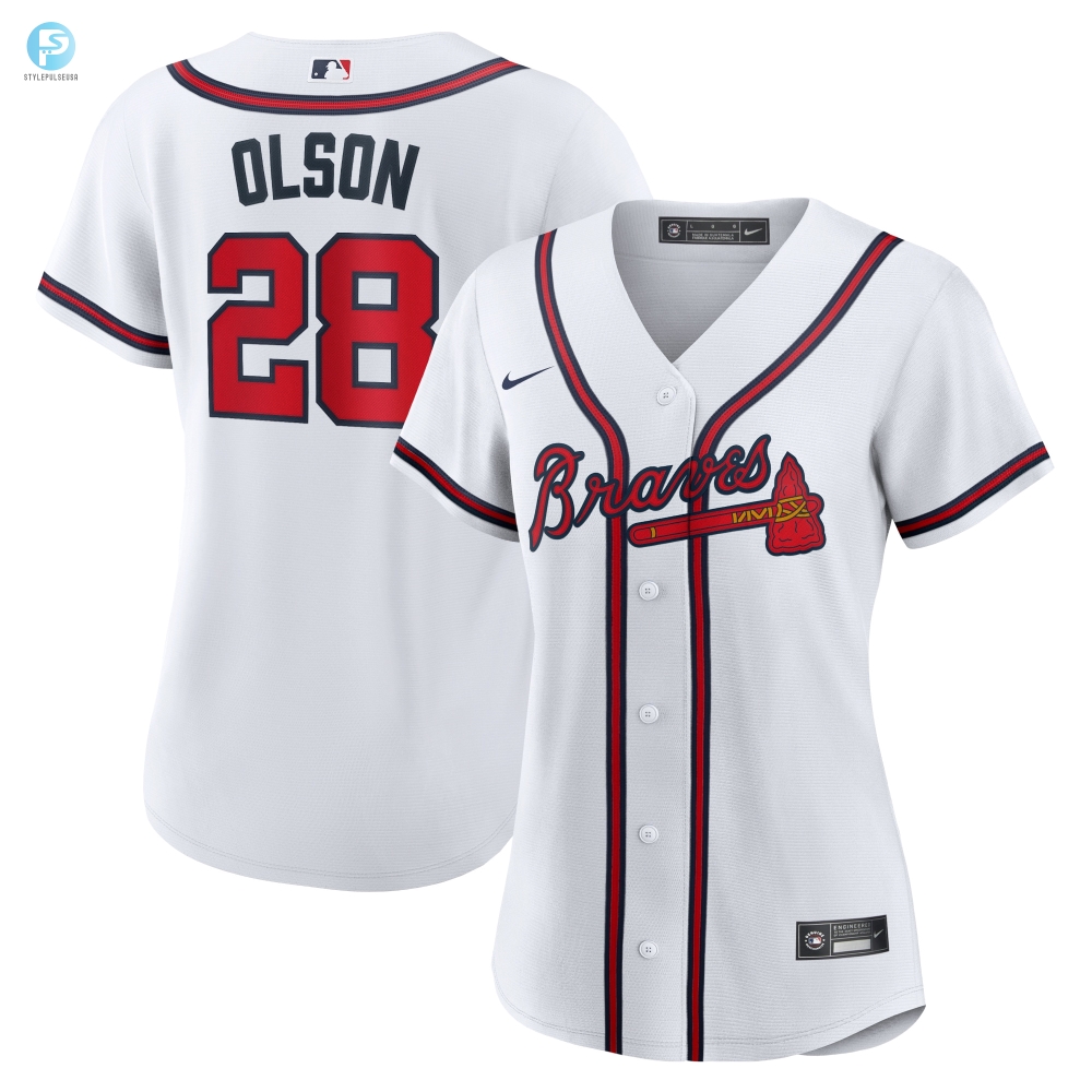 Matt Olson Atlanta Braves Womens Home Replica Player Jersey  White Mlb 