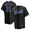 Max Scherzer New York Mets Alternate Replica Player Jersey Black Mlb stylepulseusa 1