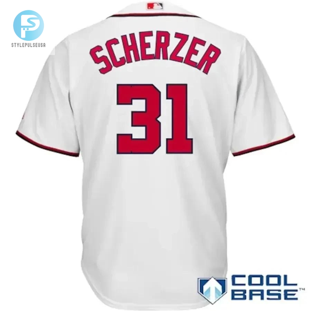 Max Scherzer Washington Nationals Cool Base Player Jersey  White 