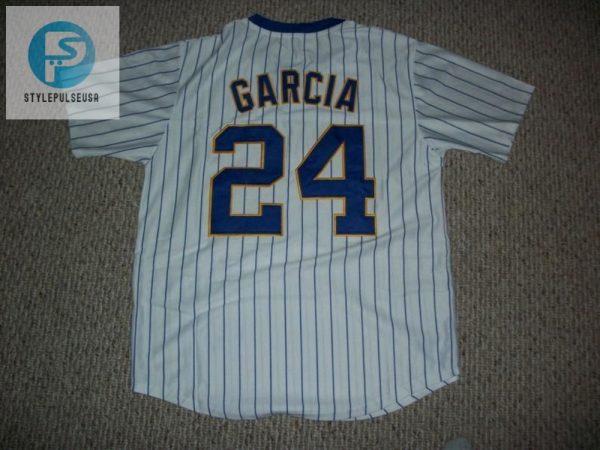 Men Avasail Garcia Milwaukee Brewers Unsigned Custom Pinstripe Throwback Pullover Sewn New Baseball Jersey stylepulseusa 1