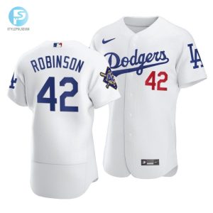 Men Los Angeles Dodgers Jackie Robinson 42 Jackie Robinson Day Home Jersey White stylepulseusa 1 1