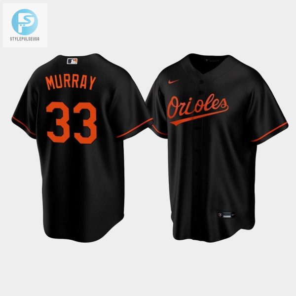 Mens Baltimore Orioles 33 Eddie Murray Black Alternate Jersey stylepulseusa 1