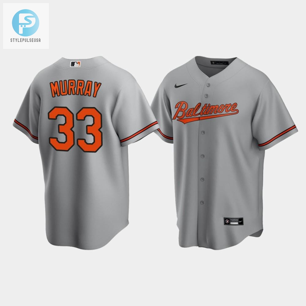 Mens Baltimore Orioles 33 Eddie Murray Gray Road Jersey 