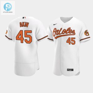 Mens Baltimore Orioles 45 Keegan Akin White Home Jersey stylepulseusa 1 1