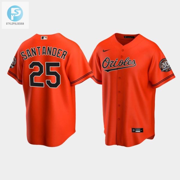 Mens Baltimore Orioles Anthony Santander 25 Alternate Team Orange Jersey stylepulseusa 1