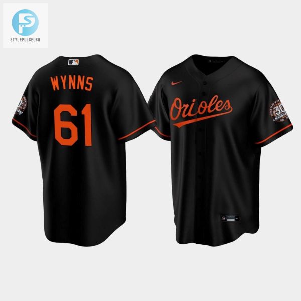 Mens Baltimore Orioles Austin Wynns 61 Alternate Black Jersey stylepulseusa 1 1