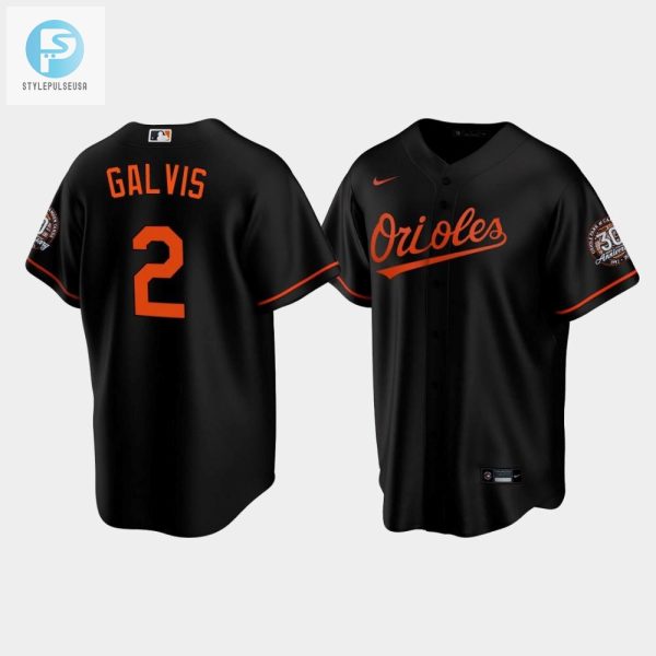 Mens Baltimore Orioles Freddy Galvis 2 Alternate Black Jersey stylepulseusa 1