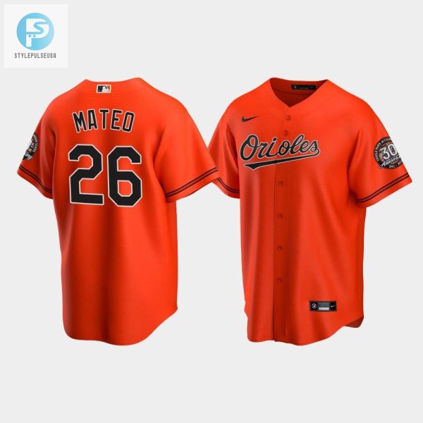 Mens Baltimore Orioles Jorge Mateo 26 Alternate Team Orange Jersey stylepulseusa 1