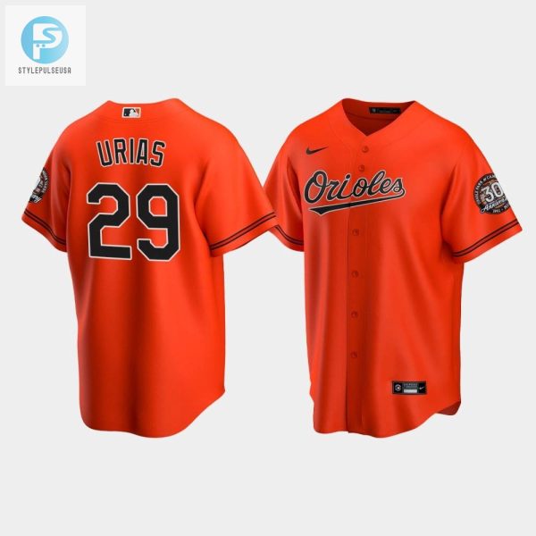 Mens Baltimore Orioles Ramon Urias 29 Alternate Team Orange Jersey stylepulseusa 1