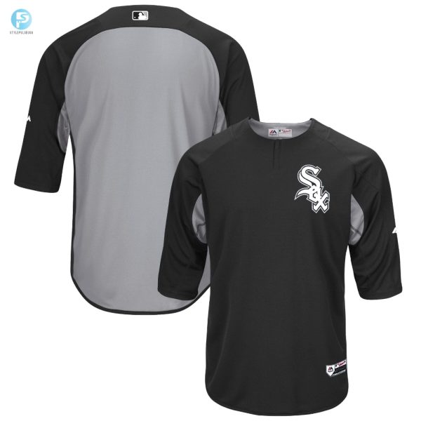 Mens Blackgray Chicago White Sox Collection Onfield 34Sleeve Batting Practice Jersey stylepulseusa 1