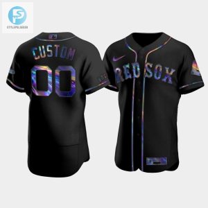 Mens Boston Red Sox 00 Custom Black Golden Edition Holographic Jersey stylepulseusa 1 1