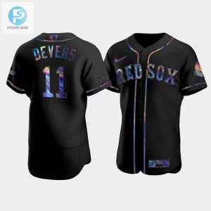 Mens Boston Red Sox 11 Rafael Devers Black Golden Edition Holographic Jersey stylepulseusa 1 1