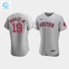 Mens Boston Red Sox 19 Jackie Bradley Jr. Gray Road Jersey stylepulseusa 1