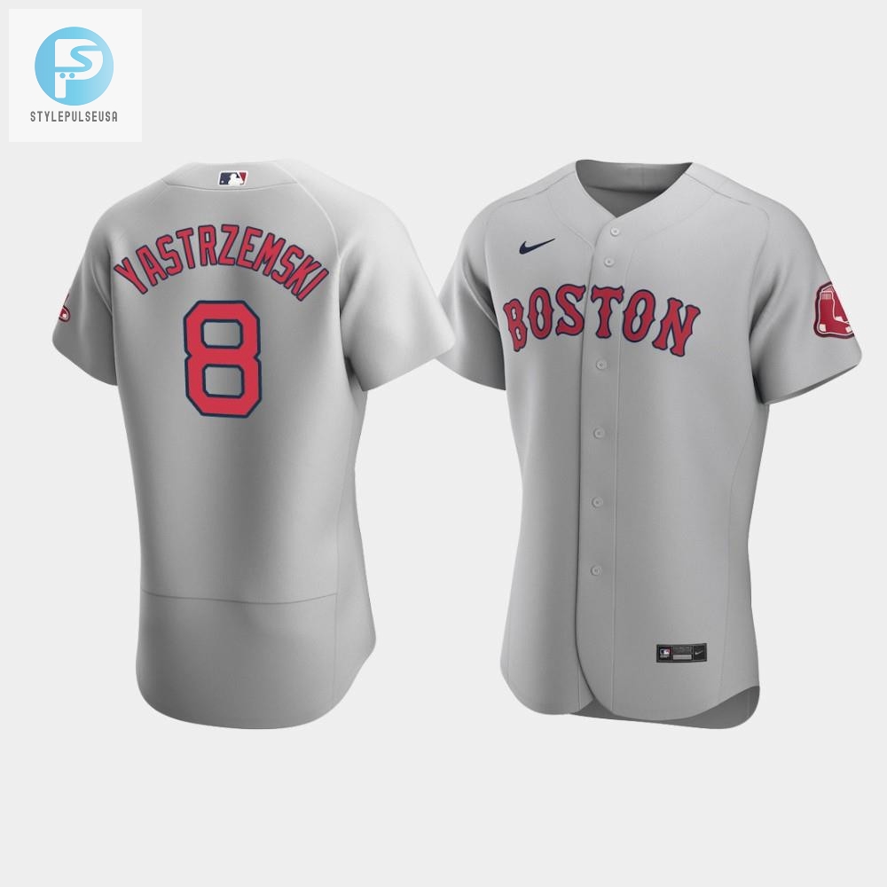 Mens Boston Red Sox 8 Carl Yastrzemski Gray Road Jersey 