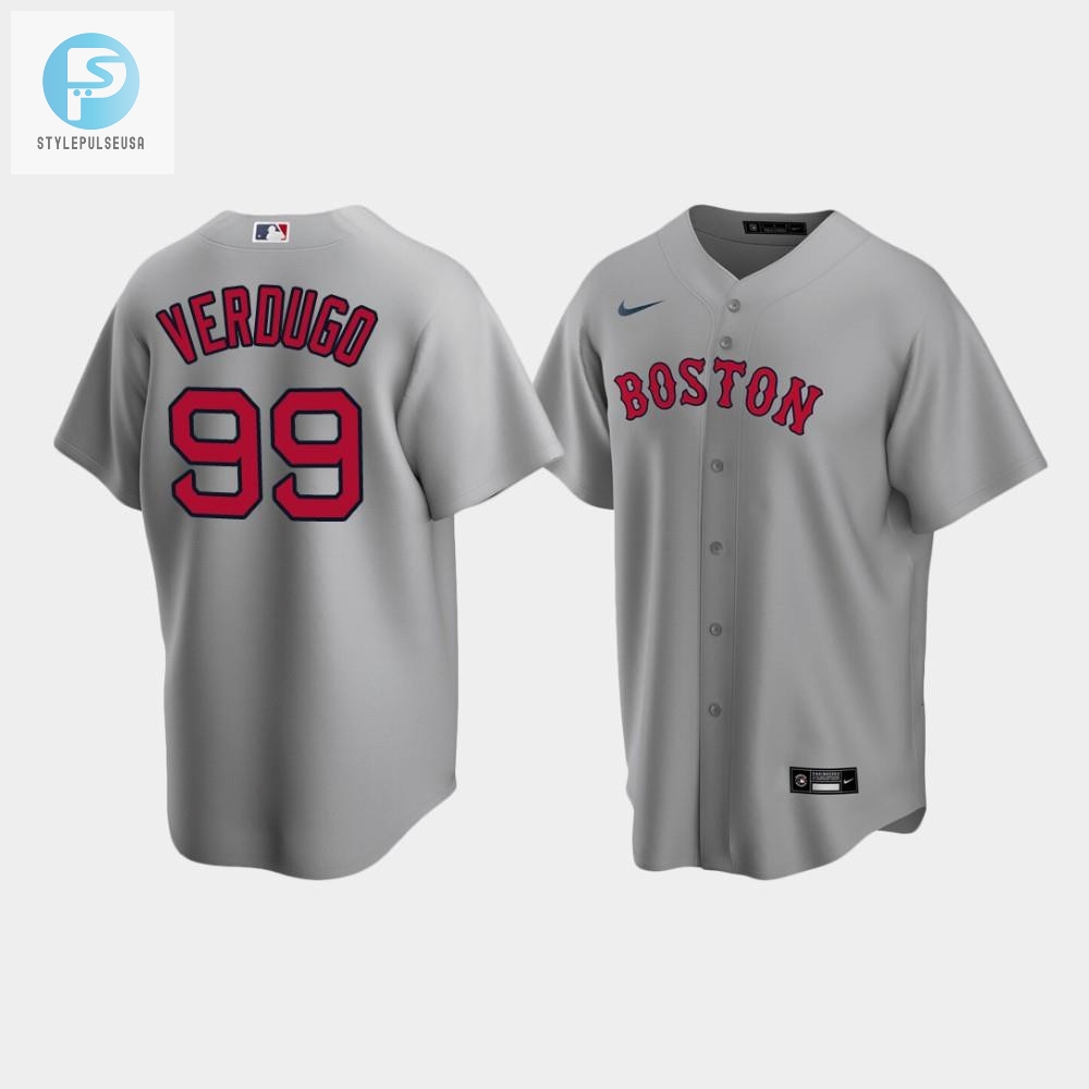 Mens Boston Red Sox Alex Verdugo 99 Gray Road Jersey stylepulseusa 1