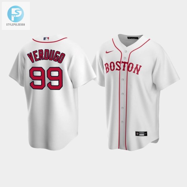 Mens Boston Red Sox Alex Verdugo 99 White Alternate Jersey stylepulseusa 1