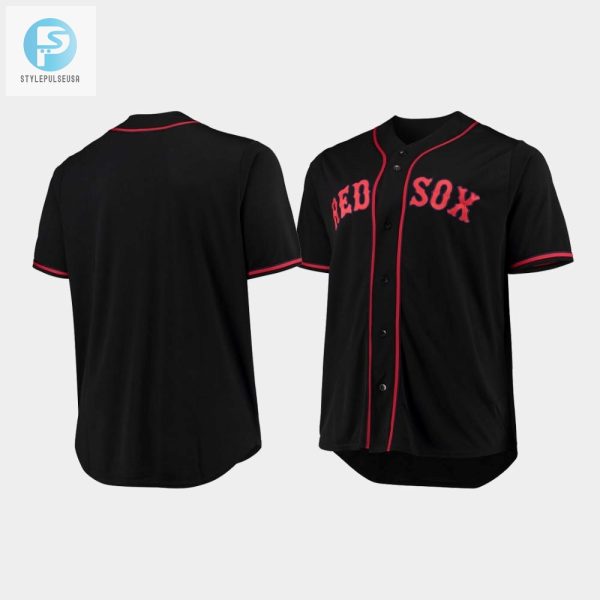 Mens Boston Red Sox Black Fashion Big Tall Jersey stylepulseusa 1