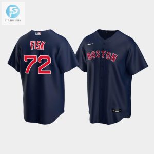 Mens Boston Red Sox Carlton Fisk 72 Navy Alternate Jersey stylepulseusa 1 1