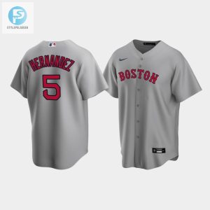 Mens Boston Red Sox Enrique Hernandez 5 Gray Road Jersey stylepulseusa 1 1