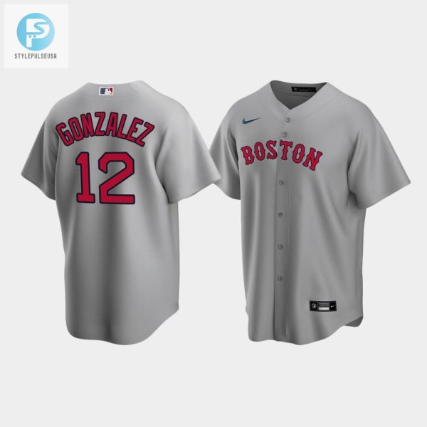 Mens Boston Red Sox Marwin Gonzalez Gray Road Jersey stylepulseusa 1