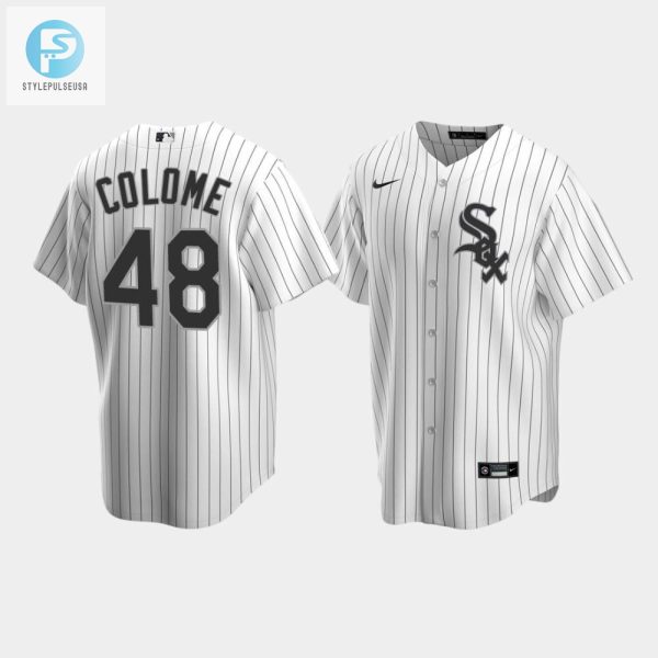 Mens Chicago White Sox 48 Alex Colome White Home Jersey stylepulseusa 1