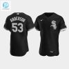 Mens Chicago White Sox 53 Drew Anderson Black Alternate Jersey stylepulseusa 1