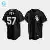 Mens Chicago White Sox 57 Jace Fry Black Alternate Jersey stylepulseusa 1