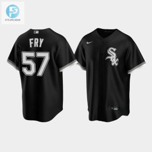 Mens Chicago White Sox 57 Jace Fry Black Alternate Jersey stylepulseusa 1 1