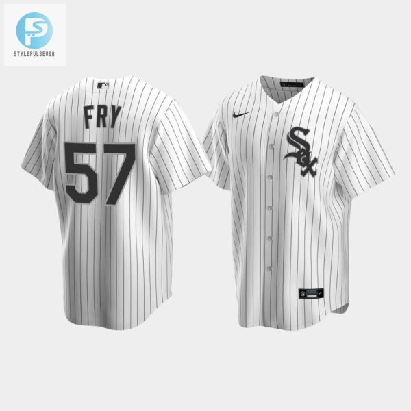 Mens Chicago White Sox 57 Jace Fry White Home Jersey stylepulseusa 1