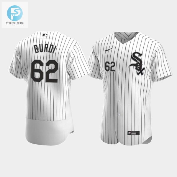 Mens Chicago White Sox 62 Zack Burdi White Home Jersey stylepulseusa 1