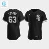 Mens Chicago White Sox 63 Matt Foster Black Alternate Jersey stylepulseusa 1