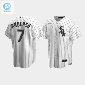 Mens Chicago White Sox 7 Tim Anderson White Home Jersey stylepulseusa 1 1