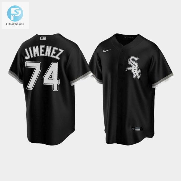 Mens Chicago White Sox 74 Eloy Jimenez Black Alternate Jersey stylepulseusa 1 1